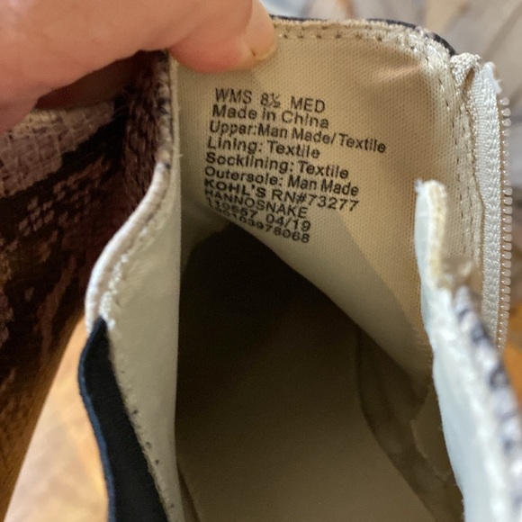 SO Snakeskin Zip Heeled Ankle Boots - Picture 8 of 8